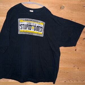 Graphic Blue Tee with License Plate Design Bubba Gump Shrimp 3XL